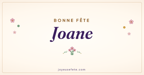 Image « Bonne fête Joane » au format large