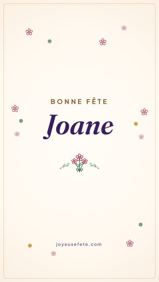 Image « Bonne fête Joane » au format story
