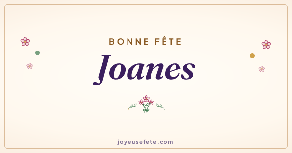 Image « Bonne fête Joanes » au format large