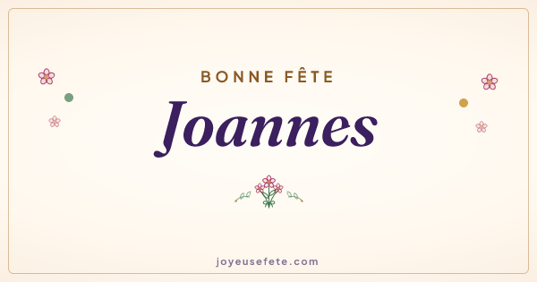 Image « Bonne fête Joannes » au format large