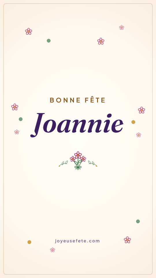 Image « Bonne fête Joannie » au format story