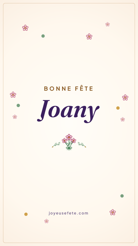 Image « Bonne fête Joany » au format story
