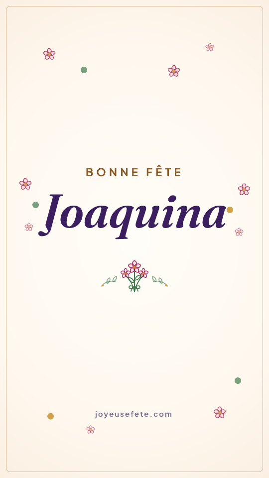 Image « Bonne fête Joaquina » au format story