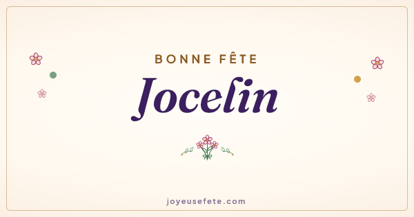 Image « Bonne fête Jocelin » au format large