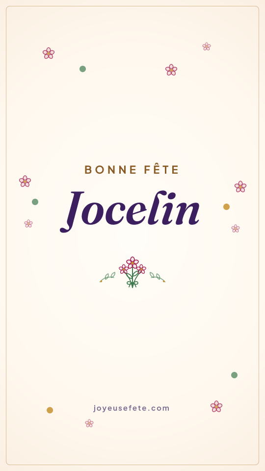 Image « Bonne fête Jocelin » au format story