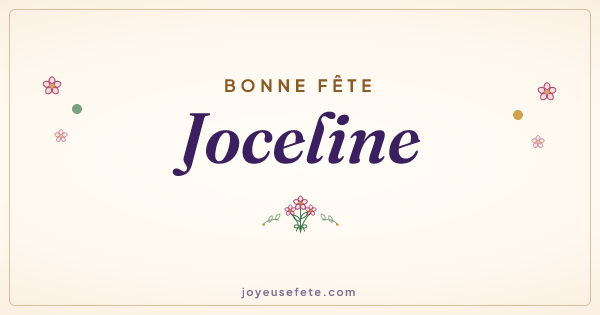 Image « Bonne fête Joceline » au format large