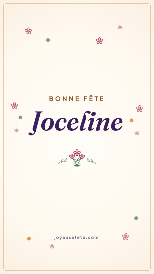 Image « Bonne fête Joceline » au format story
