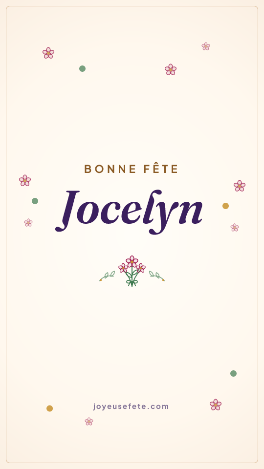 Image « Bonne fête Jocelyn » au format story
