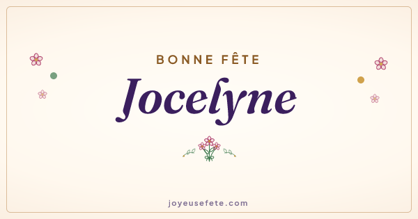 Image « Bonne fête Jocelyne » au format large