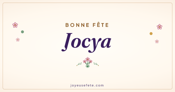Image « Bonne fête Jocya » au format large