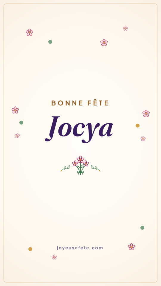 Image « Bonne fête Jocya » au format story