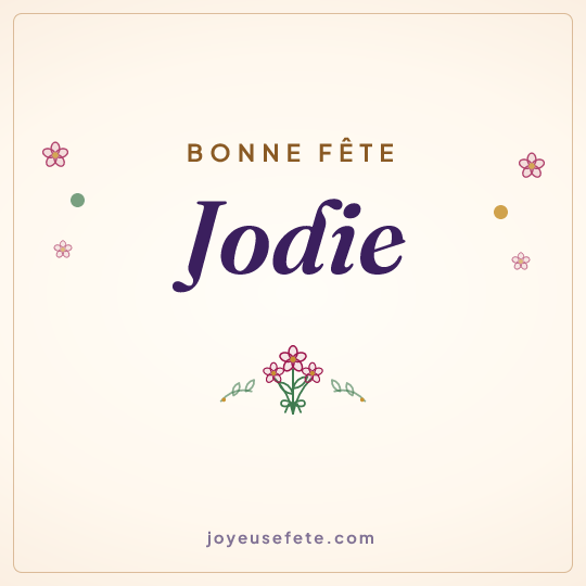 Image carrée « Bonne fête Jodie » pour WhatsApp