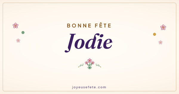 Image « Bonne fête Jodie » au format large
