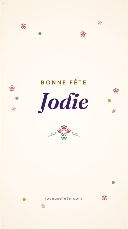 Image « Bonne fête Jodie » au format story