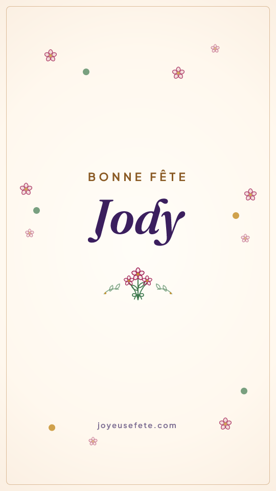Image « Bonne fête Jody » au format story