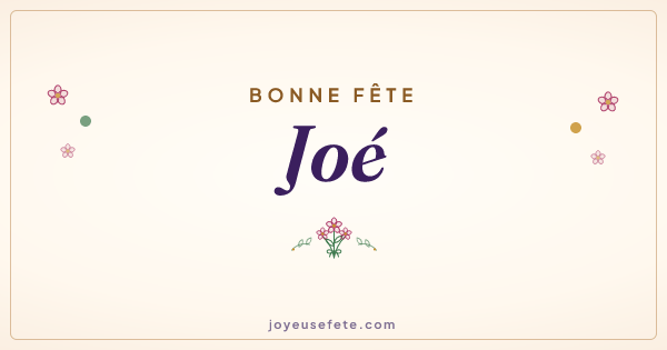 Image « Bonne fête Joé » au format large