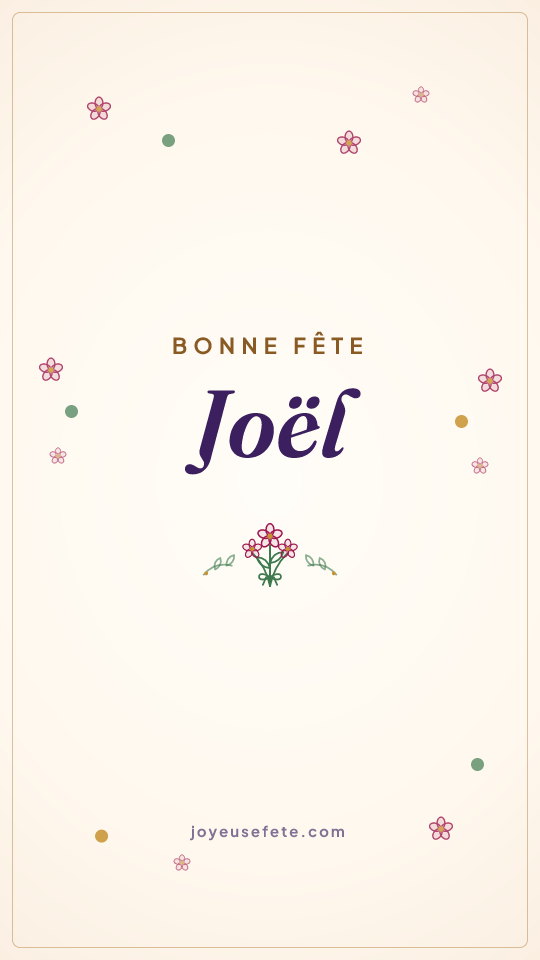 Image « Bonne fête Joël » au format story