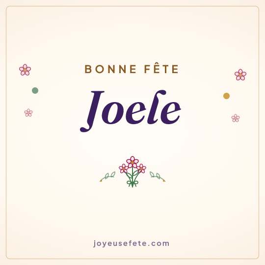 Image carrée « Bonne fête Joele » pour WhatsApp