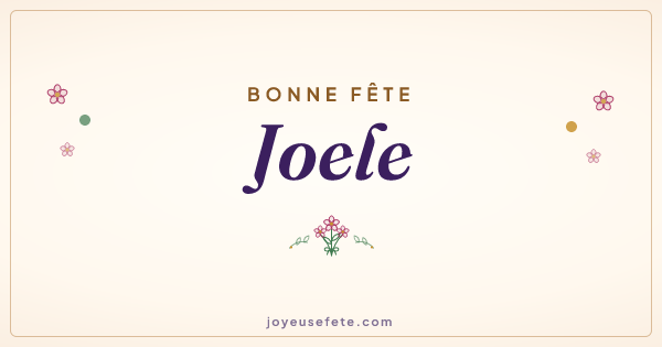 Image « Bonne fête Joele » au format large