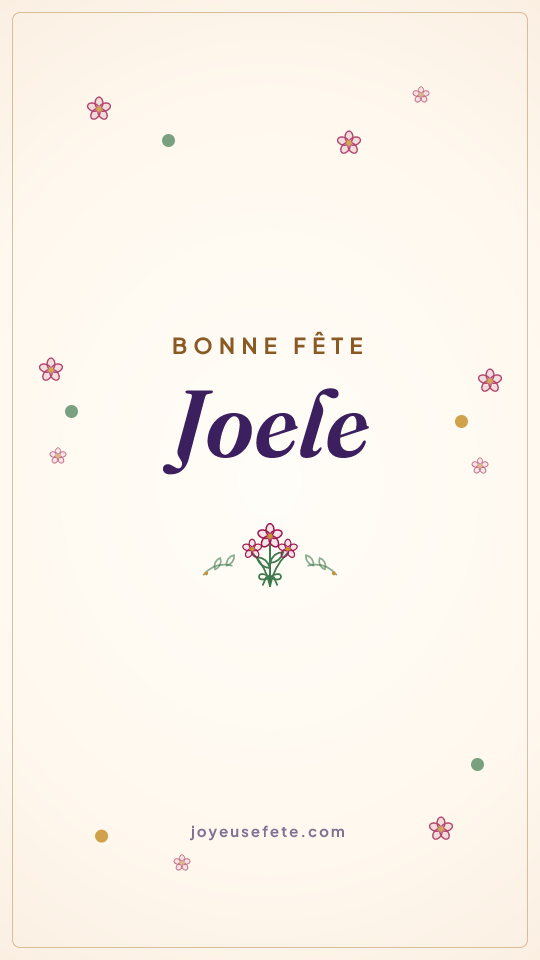 Image « Bonne fête Joele » au format story