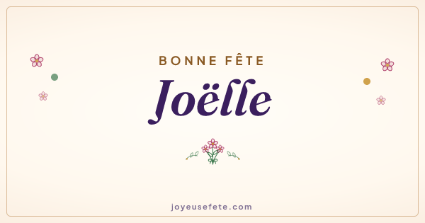 Image « Bonne fête Joëlle » au format large