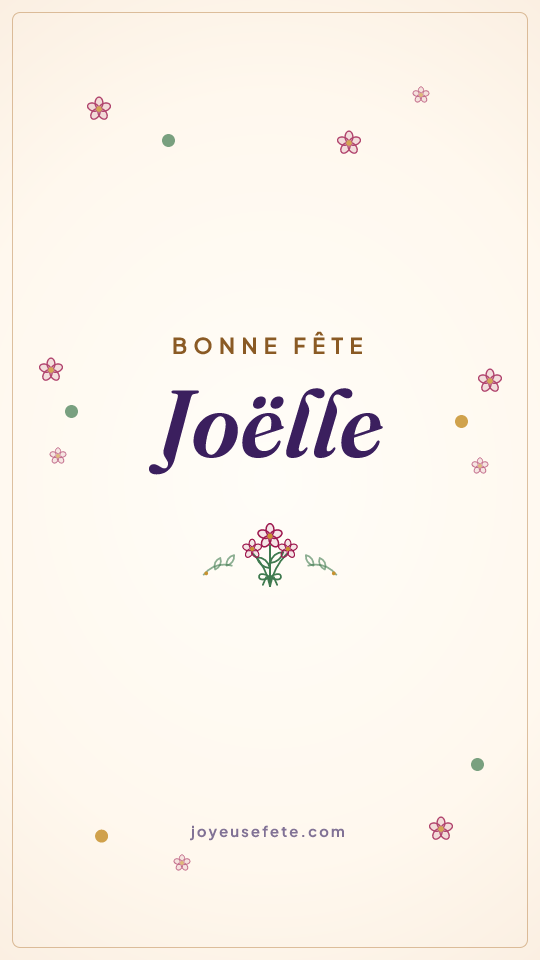 Image « Bonne fête Joëlle » au format story