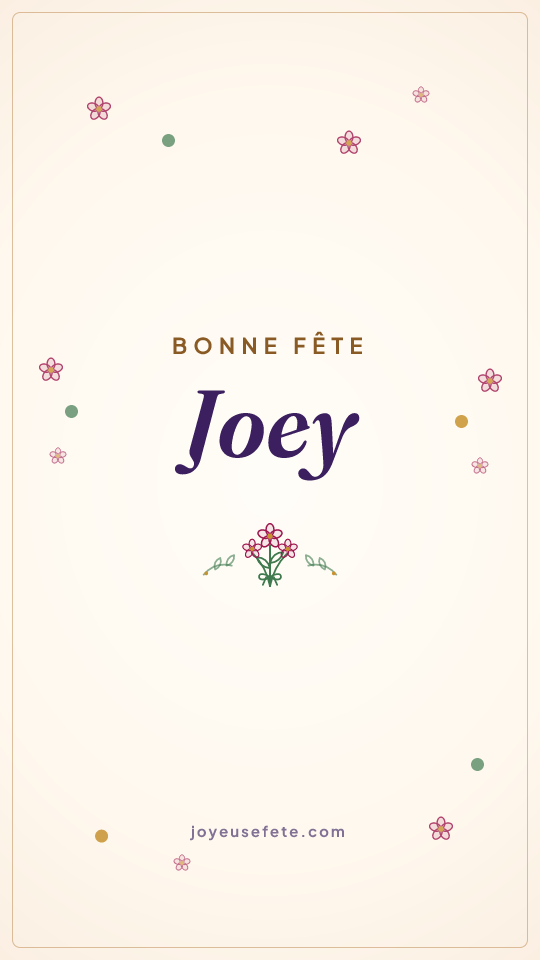 Image « Bonne fête Joey » au format story