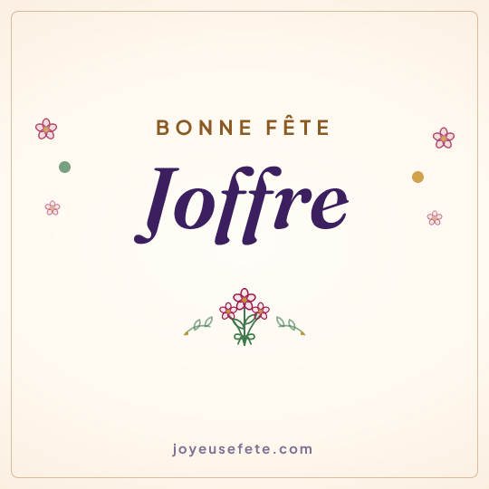 Image carrée « Bonne fête Joffre » pour WhatsApp