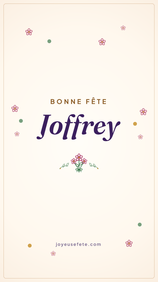 Image « Bonne fête Joffrey » au format story