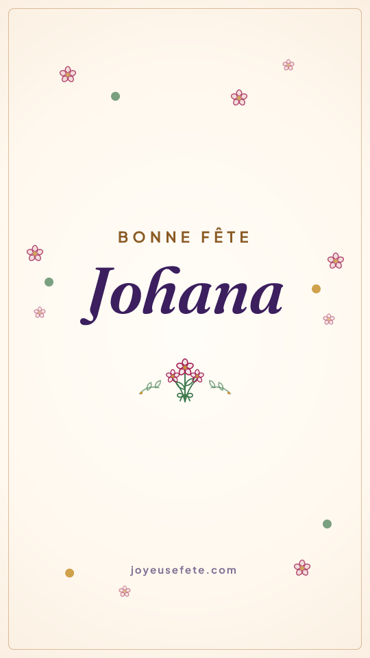 Image « Bonne fête Johana » au format story