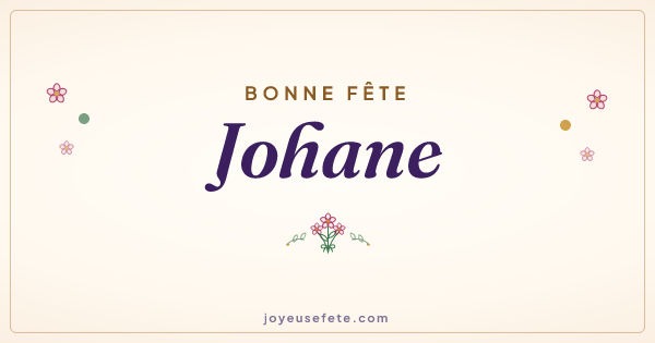 Image « Bonne fête Johane » au format large