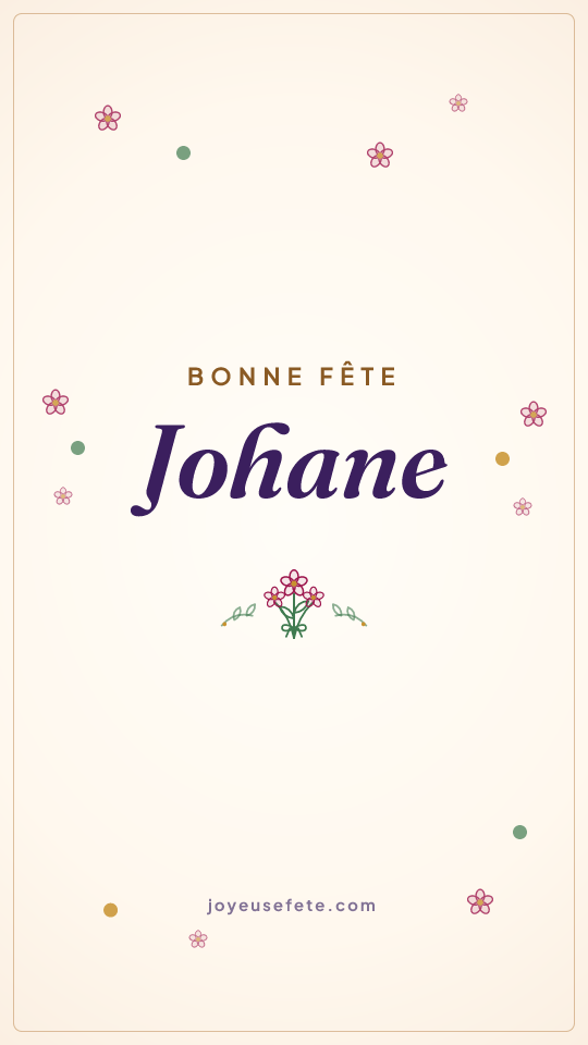 Image « Bonne fête Johane » au format story