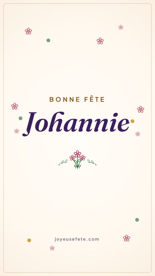 Image « Bonne fête Johannie » au format story