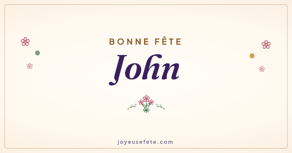 Image « Bonne fête John » au format large