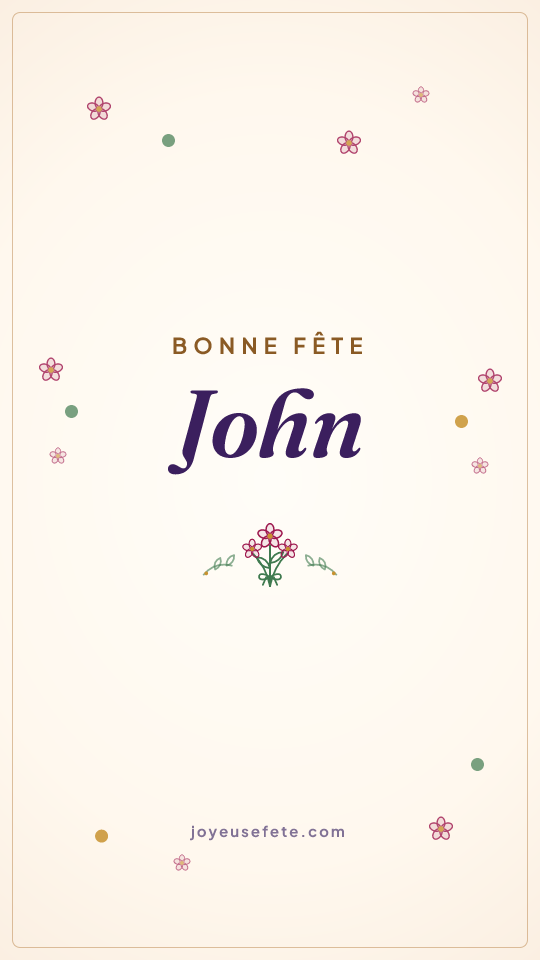 Image « Bonne fête John » au format story