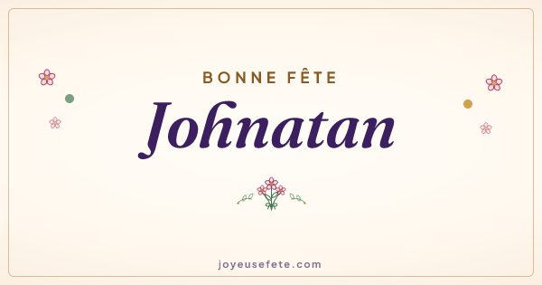 Image « Bonne fête Johnatan » au format large