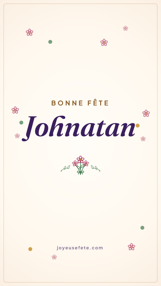 Image « Bonne fête Johnatan » au format story