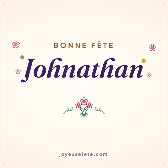 Image carrée « Bonne fête Johnathan » pour WhatsApp