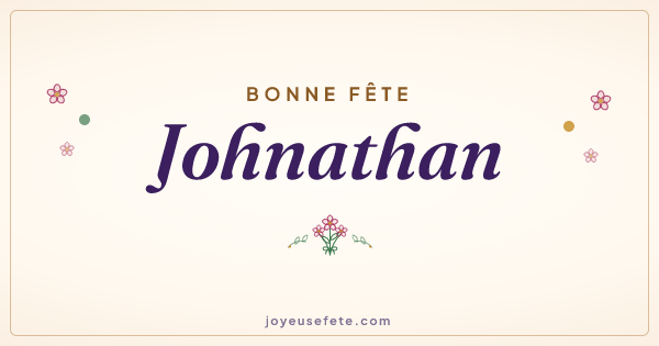 Image « Bonne fête Johnathan » au format large