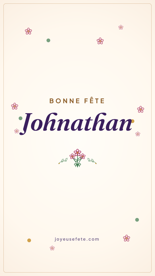 Image « Bonne fête Johnathan » au format story