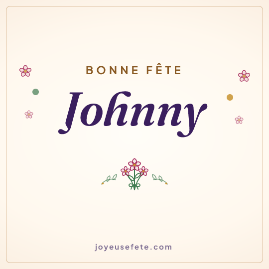 Image carrée « Bonne fête Johnny » pour WhatsApp