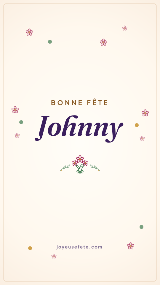 Image « Bonne fête Johnny » au format story