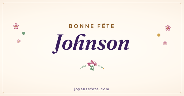 Image « Bonne fête Johnson » au format large