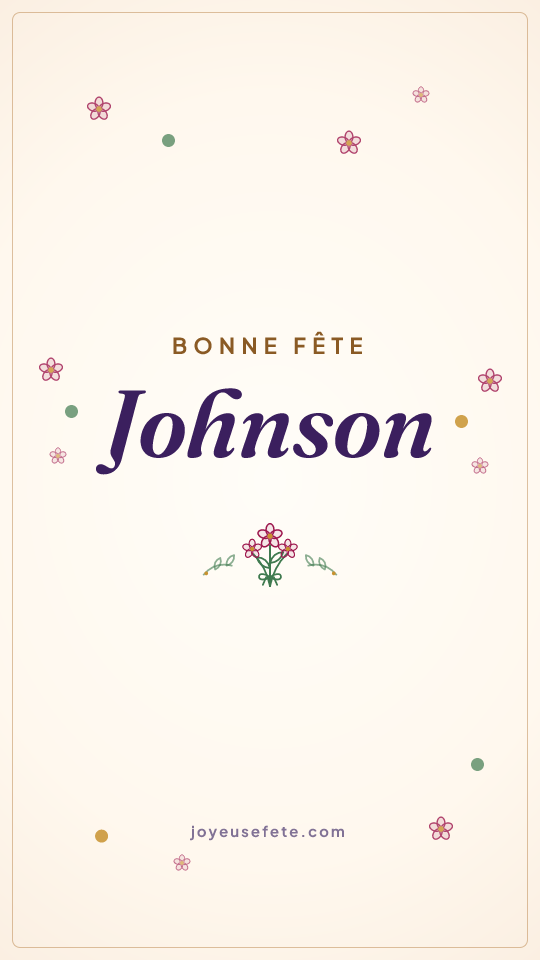 Image « Bonne fête Johnson » au format story