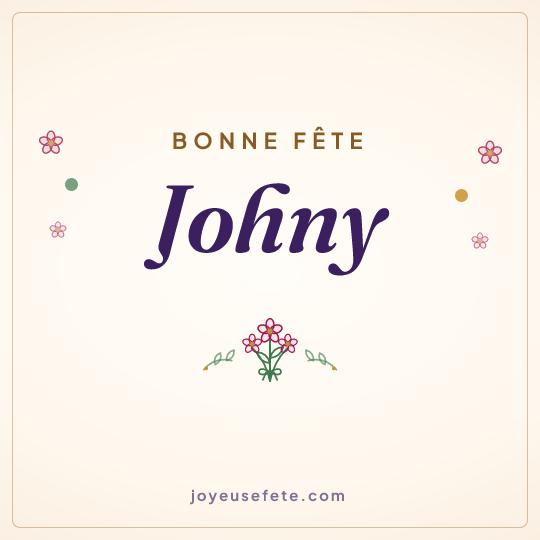 Image carrée « Bonne fête Johny » pour WhatsApp