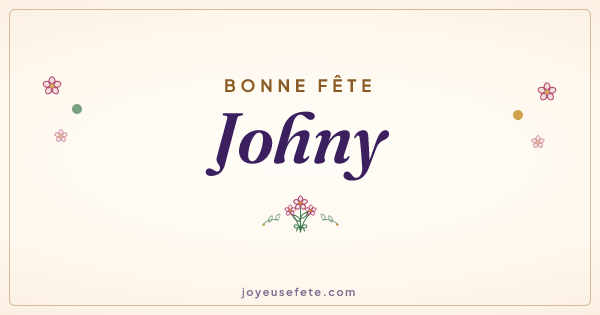 Image « Bonne fête Johny » au format large
