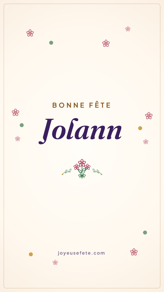 Image « Bonne fête Jolann » au format story