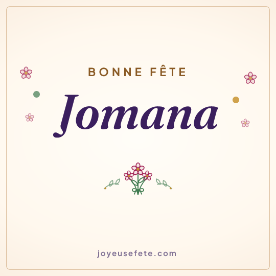 Image carrée « Bonne fête Jomana » pour WhatsApp
