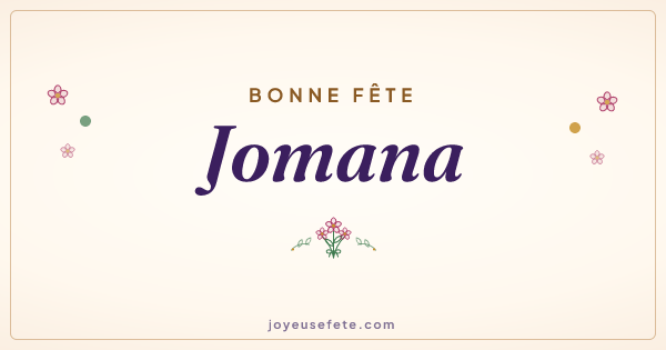 Image « Bonne fête Jomana » au format large