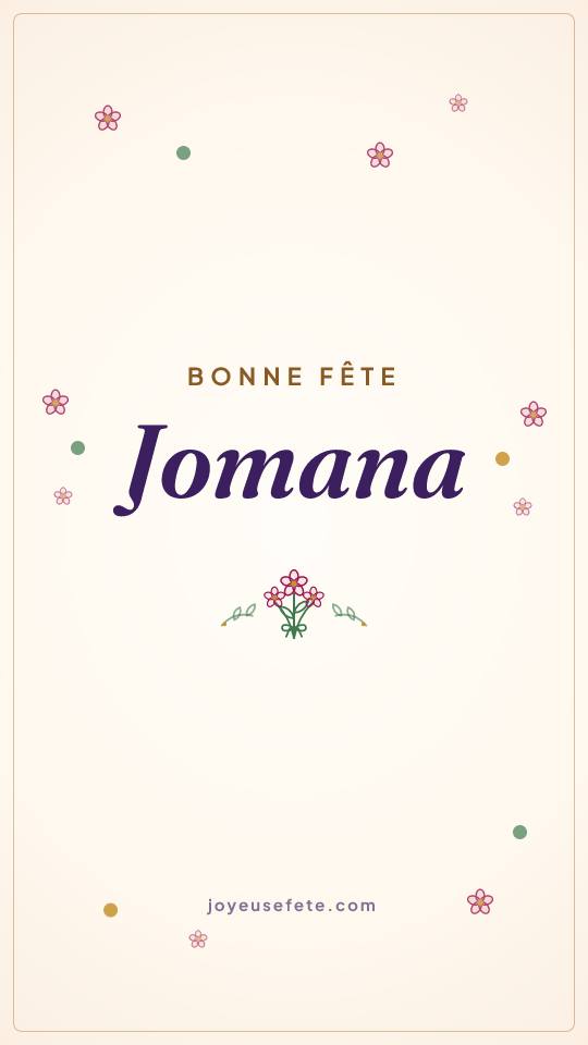 Image « Bonne fête Jomana » au format story